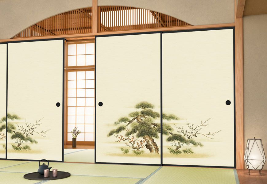 desain rumah jepang - pintu geser atau fusuma