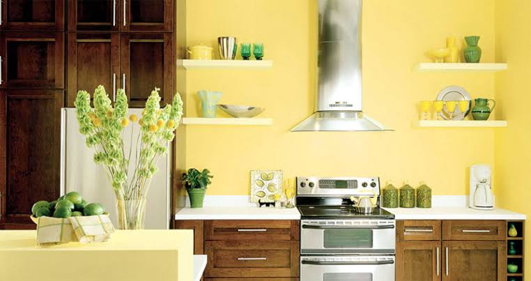 yellow kitchen design