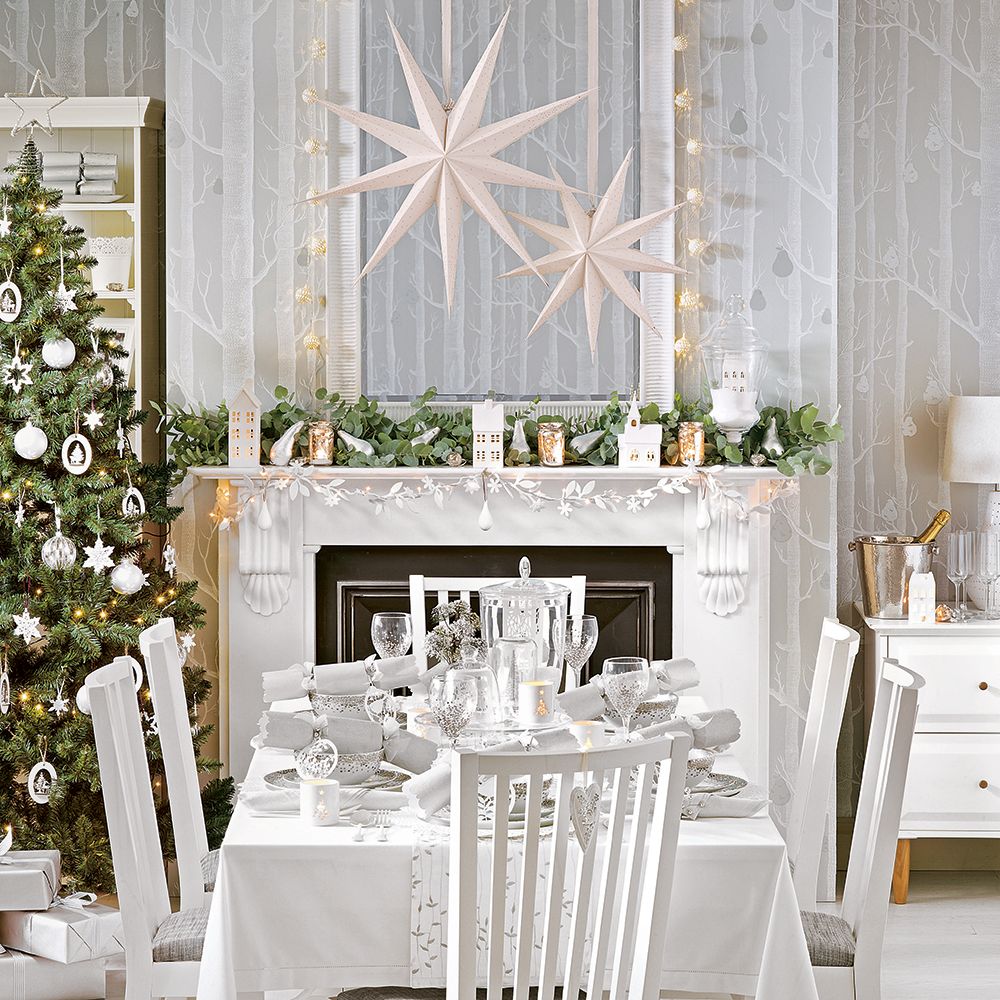 dekorasi natal putih