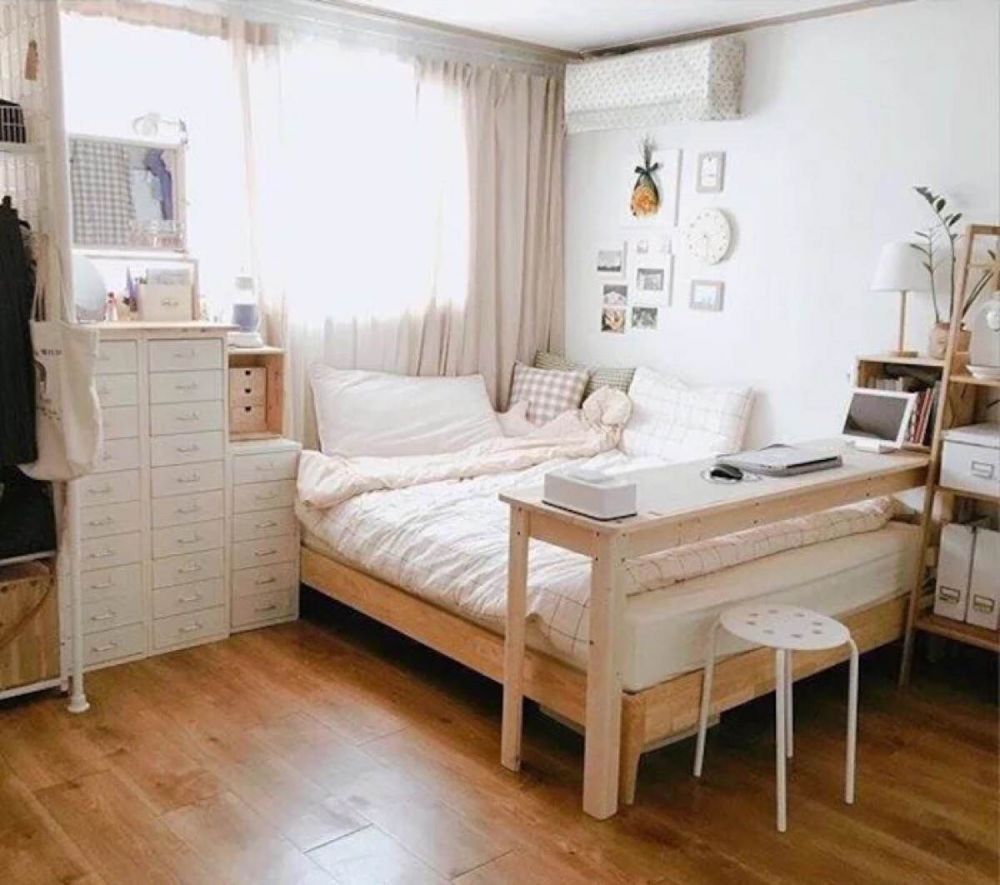 Inspirasi desain kamar dari drama Korea serbakayu 