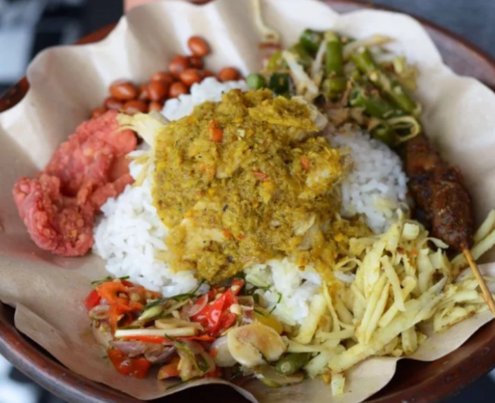 kuliner khas bali - nasi tepeng