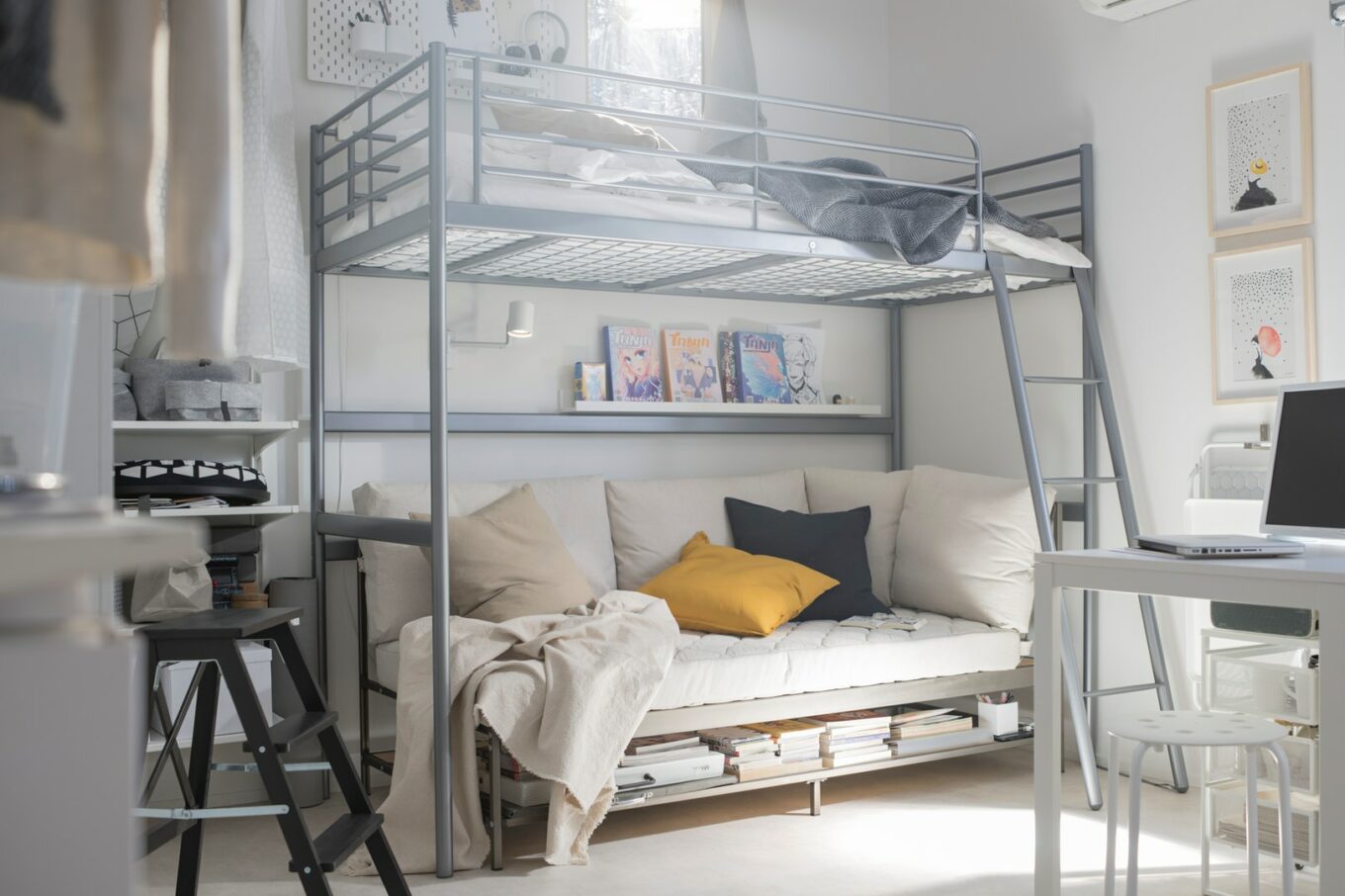 inspirasi desain kamar loft bunk bed .