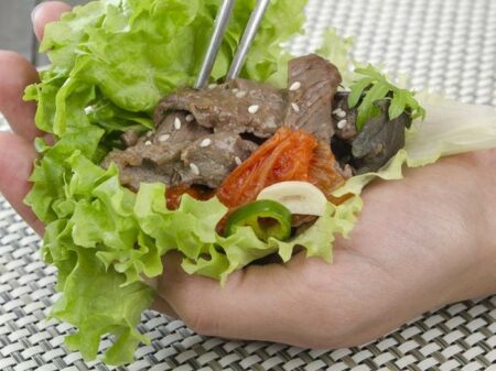 sayur untuk makan daging korea