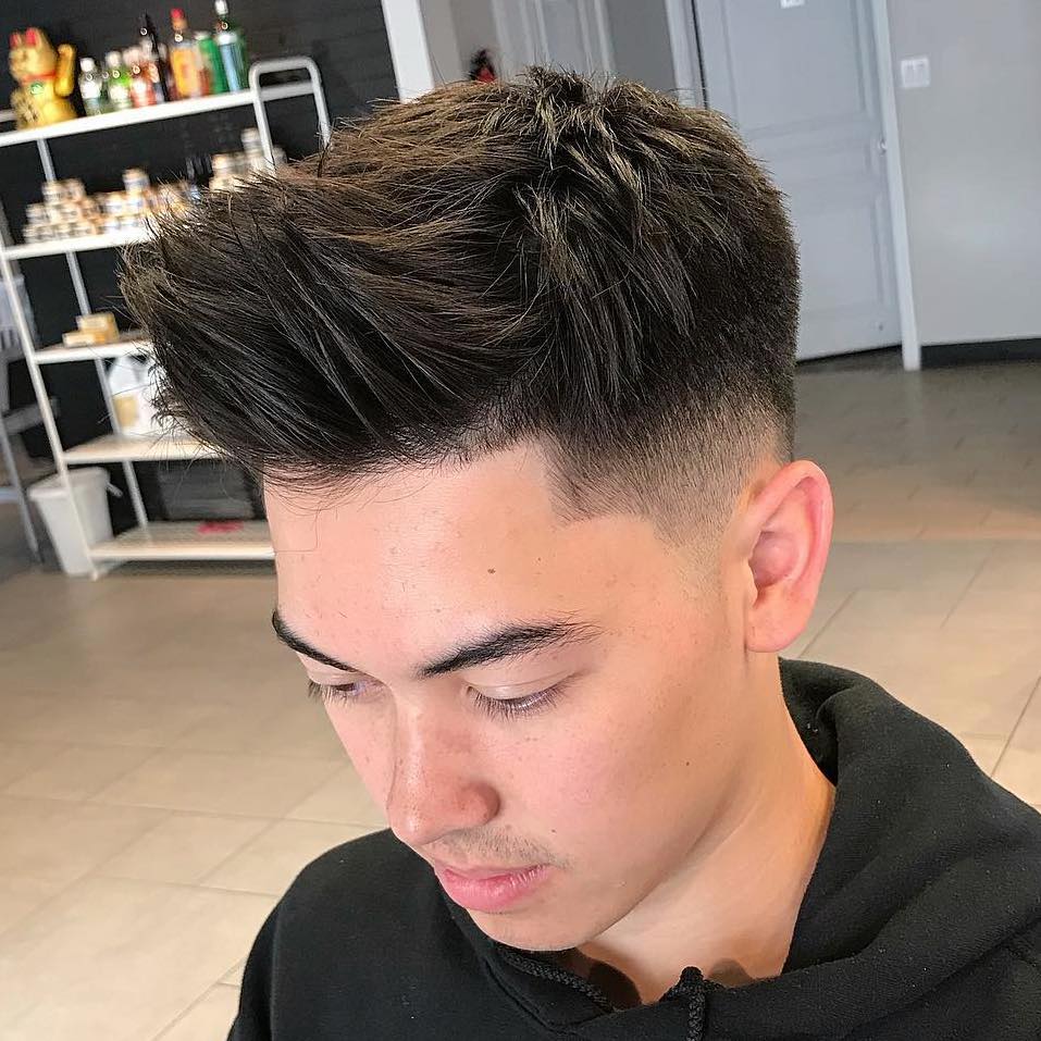 spikes haircut pria - potongan rambut french crop pria